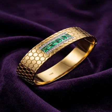 emerald royale gold bracelet