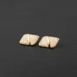 luxury white stone gold earrings