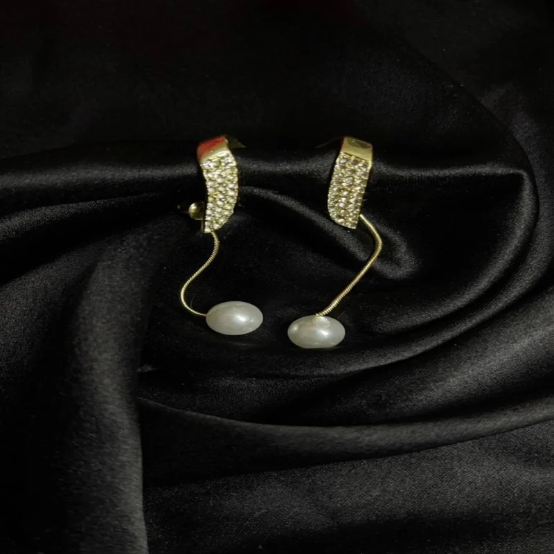 celestial pearl grace gold earrings