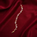 luxury white stone gold earrings
