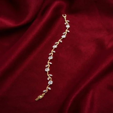 luxury white stone gold earrings