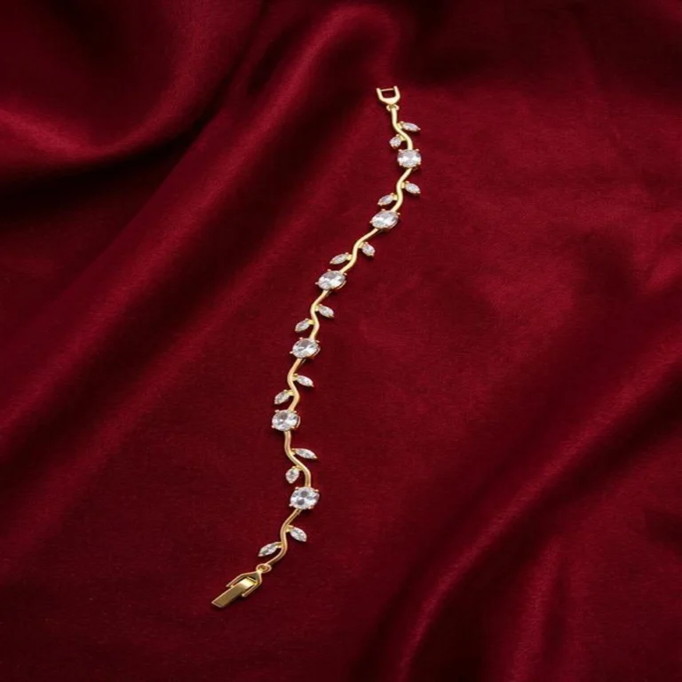 luxury white stone gold earrings