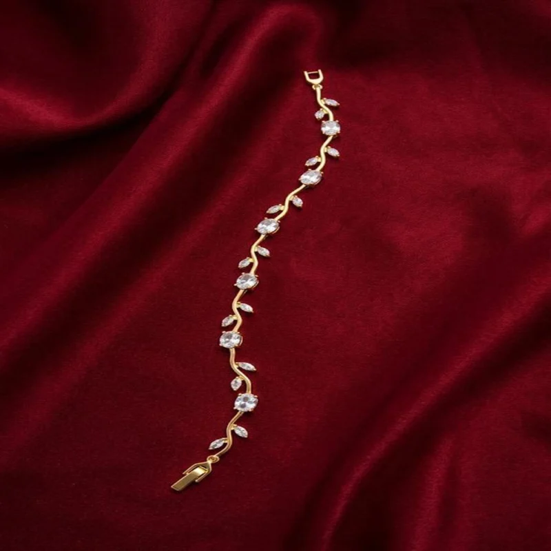 luxury white stone gold earrings